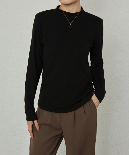 MAISON DE THERESE(メゾン ド テレーズ)の「柔らかなハーフハイネックニットブラウスインナー(シャツ/ブラウス・レディース・ブラウン/モカ/ブラック/アイボリー/Mustard/ベージュ・M)」の9枚目の写真