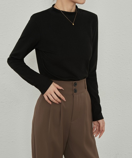 MAISON DE THERESE(メゾン ド テレーズ)の「柔らかなハーフハイネックニットブラウスインナー(シャツ/ブラウス・レディース・ブラウン/モカ/ブラック/アイボリー/Mustard/ベージュ・M)」の11枚目の写真