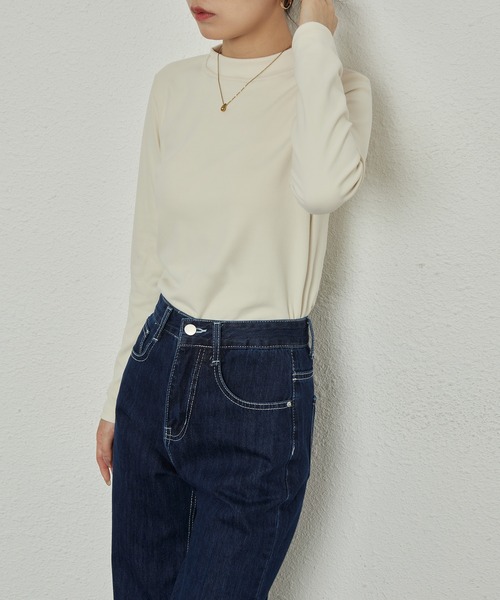 MAISON DE THERESE(メゾン ド テレーズ)の「柔らかなハーフハイネックニットブラウスインナー(シャツ/ブラウス・レディース・ブラウン/モカ/ブラック/アイボリー/Mustard/ベージュ・M)」の21枚目の写真