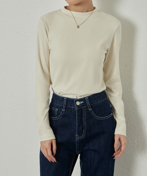 MAISON DE THERESE(メゾン ド テレーズ)の「柔らかなハーフハイネックニットブラウスインナー(シャツ/ブラウス・レディース・ブラウン/モカ/ブラック/アイボリー/Mustard/ベージュ・M)」の22枚目の写真
