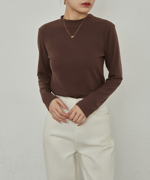 MAISON DE THERESE(メゾン ド テレーズ)の「柔らかなハーフハイネックニットブラウスインナー(シャツ/ブラウス・レディース・ブラウン/モカ/ブラック/アイボリー/Mustard/ベージュ・M)」の16枚目の写真