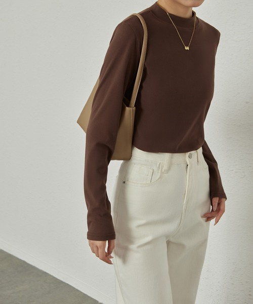 MAISON DE THERESE(メゾン ド テレーズ)の「柔らかなハーフハイネックニットブラウスインナー(シャツ/ブラウス・レディース・ブラウン/モカ/ブラック/アイボリー/Mustard/ベージュ・M)」の18枚目の写真
