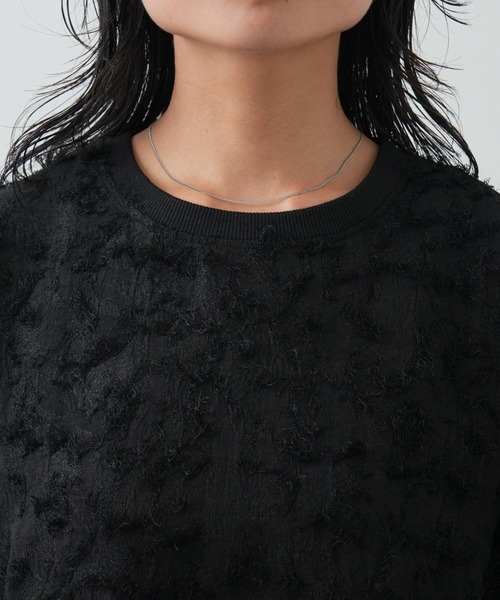 COLONY 2139(コロニートゥーワンスリーナイン)の「フリンジジャガード長袖プルオーバー(Tシャツ/カットソー・レディース・ブラック/アイボリー・FREE)」の7枚目の写真