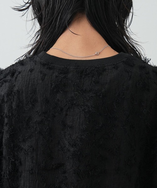 COLONY 2139(コロニートゥーワンスリーナイン)の「フリンジジャガード長袖プルオーバー(Tシャツ/カットソー・レディース・ブラック/アイボリー・FREE)」の6枚目の写真