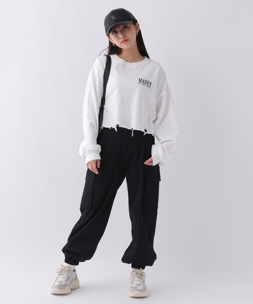 repipi armario（レピピ アルマリオ）の「キモウストレッチカーゴパンツ（カーゴパンツ・キッズ・ブラック/ブラック系その他・LARGE/SMALL/MEDIUM）」の4枚目の写真