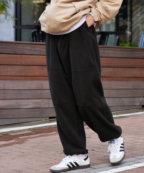 BARK MANHATTAN（バークマンハッタン）の「オーバーサイズイージーリブフリースパンツ（スウェットパンツ・メンズ・チャコール/ブラック/アイボリー/ネイビー/モカ/カーキ/グレー・XL/L/S/M）」の11枚目の写真