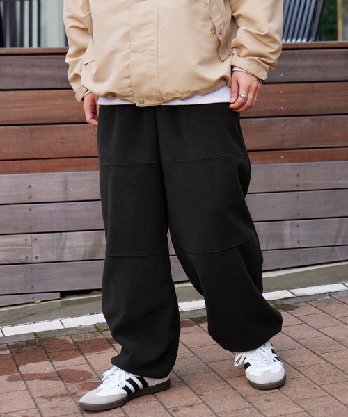 BARK MANHATTAN（バークマンハッタン）の「オーバーサイズイージーリブフリースパンツ（スウェットパンツ・メンズ・チャコール/ブラック/アイボリー/ネイビー/モカ/カーキ/グレー・XL/L/S/M）」の14枚目の写真