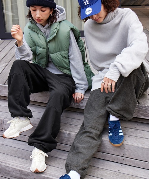 BARK MANHATTAN（バークマンハッタン）の「オーバーサイズイージーリブフリースパンツ（スウェットパンツ・メンズ・チャコール/ブラック/アイボリー/ネイビー/モカ/カーキ/グレー・XL/L/S/M）」の8枚目の写真