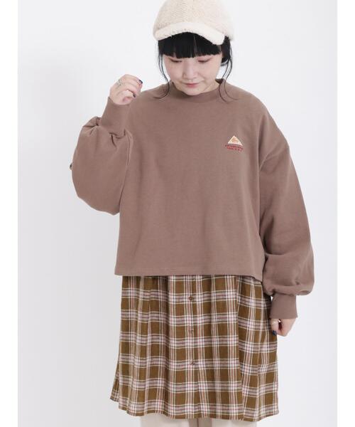 Samansa Mos2（サマンサ モスモス）の「【KELTYXSamansaMos2】裏毛ショート丈スウェット（Tシャツ/カットソー・レディース・ブラウン/ブラック/グレー/グリーン・F）」の7枚目の写真