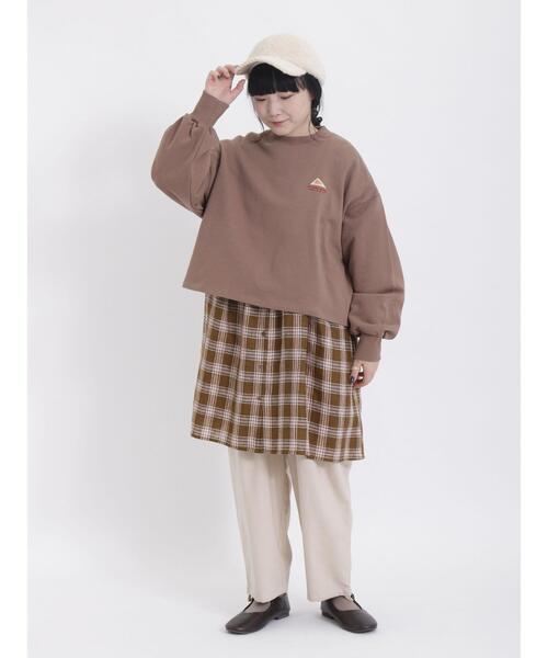 Samansa Mos2（サマンサ モスモス）の「【KELTYXSamansaMos2】裏毛ショート丈スウェット（Tシャツ/カットソー・レディース・ブラウン/ブラック/グレー/グリーン・F）」の8枚目の写真