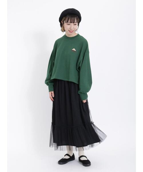 Samansa Mos2（サマンサ モスモス）の「【KELTYXSamansaMos2】裏毛ショート丈スウェット（Tシャツ/カットソー・レディース・ブラウン/ブラック/グレー/グリーン・F）」の13枚目の写真