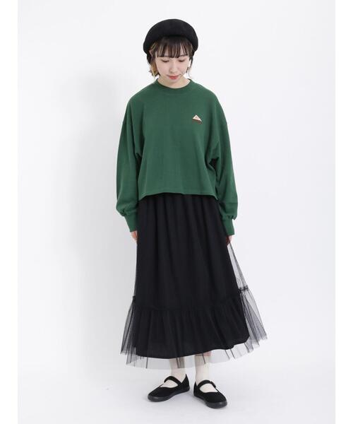 Samansa Mos2（サマンサ モスモス）の「【KELTYXSamansaMos2】裏毛ショート丈スウェット（Tシャツ/カットソー・レディース・ブラウン/ブラック/グレー/グリーン・F）」の14枚目の写真