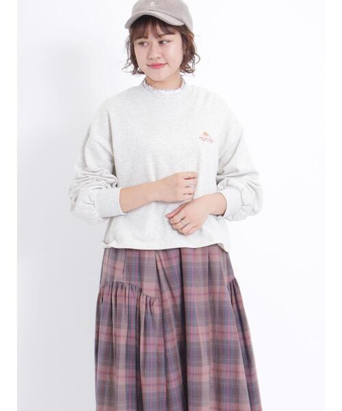 Samansa Mos2（サマンサ モスモス）の「【KELTYXSamansaMos2】裏毛ショート丈スウェット（Tシャツ/カットソー・レディース・ブラウン/ブラック/グレー/グリーン・F）」の15枚目の写真