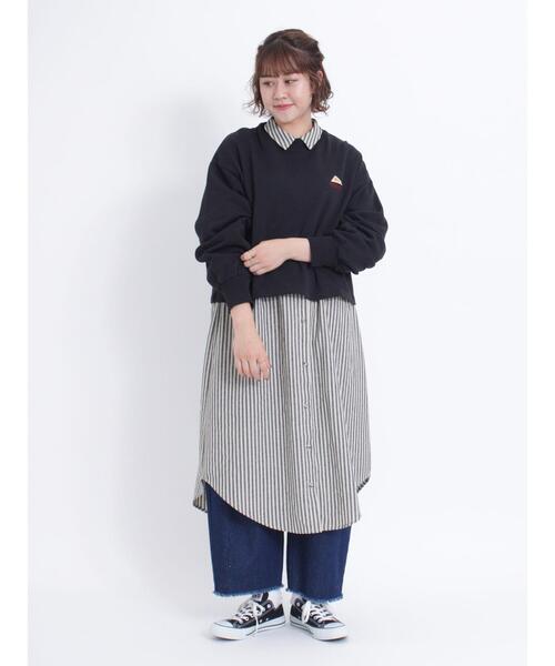 Samansa Mos2（サマンサ モスモス）の「【KELTYXSamansaMos2】裏毛ショート丈スウェット（Tシャツ/カットソー・レディース・ブラウン/ブラック/グレー/グリーン・F）」の19枚目の写真