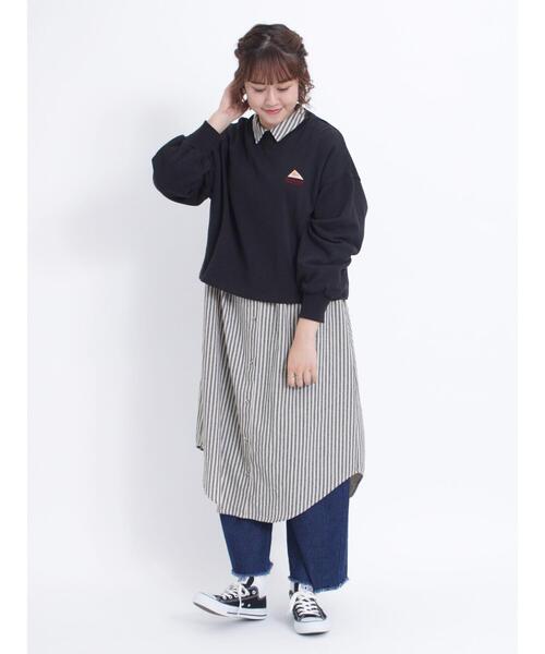 Samansa Mos2（サマンサ モスモス）の「【KELTYXSamansaMos2】裏毛ショート丈スウェット（Tシャツ/カットソー・レディース・ブラウン/ブラック/グレー/グリーン・F）」の20枚目の写真