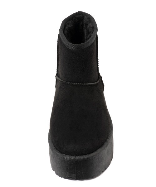 R&E（アールアンドイー）の「【R&E】厚底フェイクムートンブーツ（ブーツ・レディース・ブラック/ベージュ系その他/ベージュ・M/LL/L/S）」の7枚目の写真