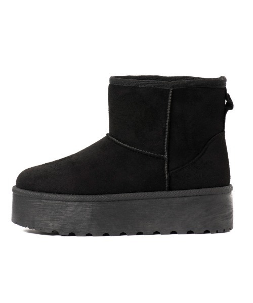 R&E（アールアンドイー）の「【R&E】厚底フェイクムートンブーツ（ブーツ・レディース・ブラック/ベージュ系その他/ベージュ・M/LL/L/S）」の8枚目の写真