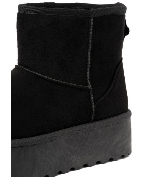 R&E（アールアンドイー）の「【R&E】厚底フェイクムートンブーツ（ブーツ・レディース・ブラック/ベージュ系その他/ベージュ・M/LL/L/S）」の11枚目の写真