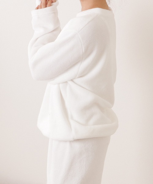 Lace Ladies（レースレディース）の「アルファベット刺繍付きふわもこルームウエア（ルームウェア/パジャマ・レディース・グレー/ブルー/ホワイト/ピンク/ブラウン/レッド・FREE）」の20枚目の写真