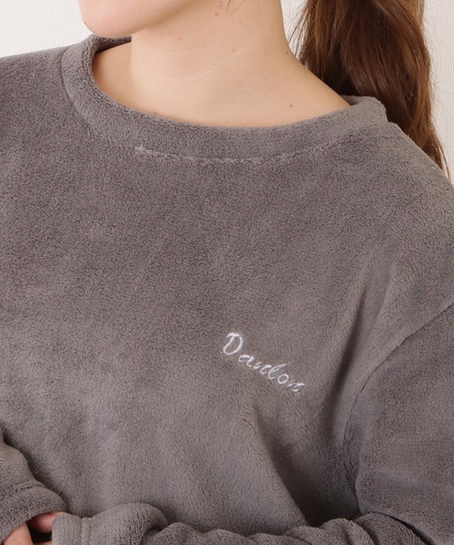 Lace Ladies（レースレディース）の「アルファベット刺繍付きふわもこルームウエア（ルームウェア/パジャマ・レディース・グレー/ブルー/ホワイト/ピンク/ブラウン/レッド・FREE）」の10枚目の写真