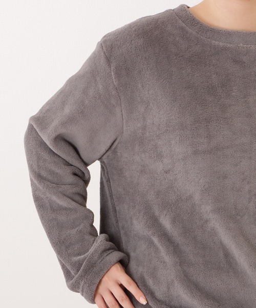 Lace Ladies（レースレディース）の「アルファベット刺繍付きふわもこルームウエア（ルームウェア/パジャマ・レディース・グレー/ブルー/ホワイト/ピンク/ブラウン/レッド・FREE）」の11枚目の写真