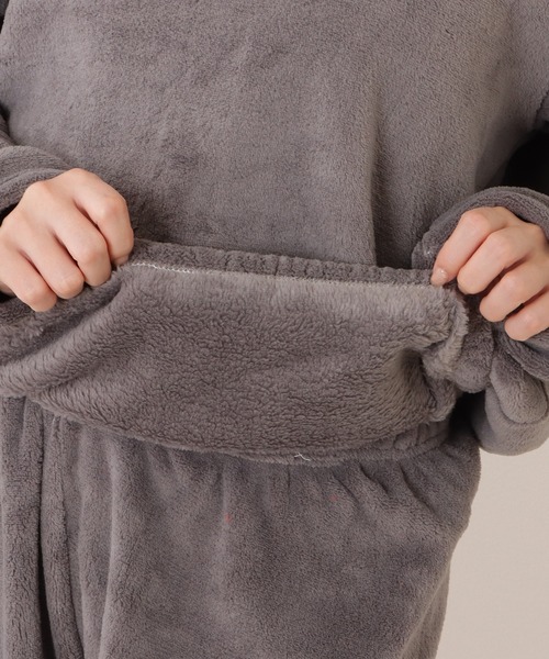 Lace Ladies（レースレディース）の「アルファベット刺繍付きふわもこルームウエア（ルームウェア/パジャマ・レディース・グレー/ブルー/ホワイト/ピンク/ブラウン/レッド・FREE）」の13枚目の写真