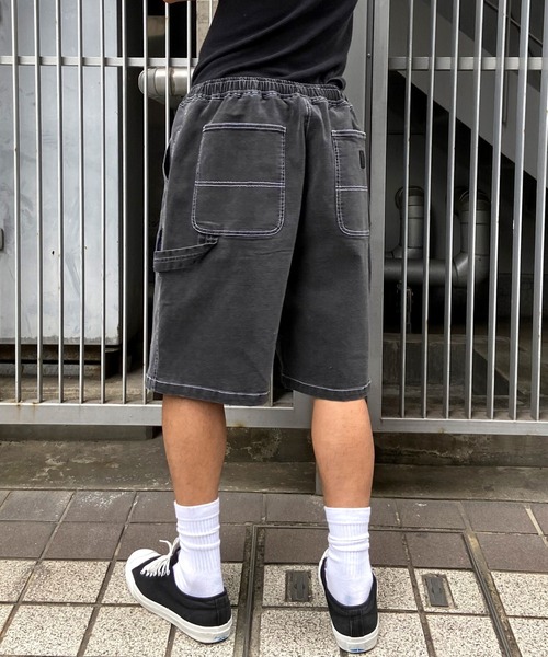 DC(ディーシー)の「DC/ディーシー ペインターパンツ ショートパンツ スーパーワイド ワンポイント DWS241009(その他パンツ・メンズ・レオパード/スミクロ・M/L/XL)」の4枚目の写真