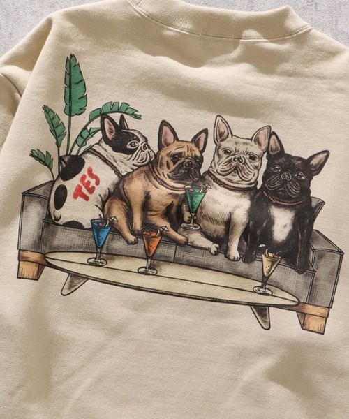 The Endless Summer（エンドレスサマー）の「TES 4BUHI RESORT SWEAT CREW NECK / クルーネックスウェット（スウェット・メンズ・ホワイト/グレー/サーモンピンク/ベージュ・SMALL/MEDIUM/LARGE/X-LARGE）」の3枚目の写真