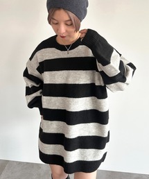 apres jour mignon | ボーダーチュニックニット【ZOZOTOWN限定アイテム】(ニット/セーター)