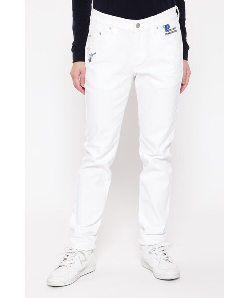 PEARLY GATES】コットンストレッチツイル 表ピーチ裏起毛 5ポケットパンツ