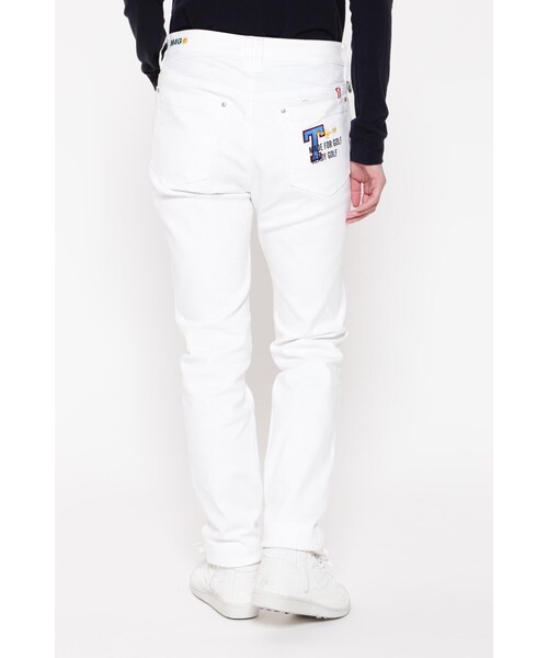 PEARLY GATES】コットンストレッチツイル 表ピーチ裏起毛 5ポケットパンツ