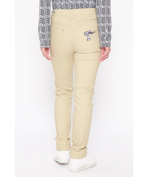 PEARLY GATES】コットンストレッチツイル 表ピーチ裏起毛 5ポケットパンツ