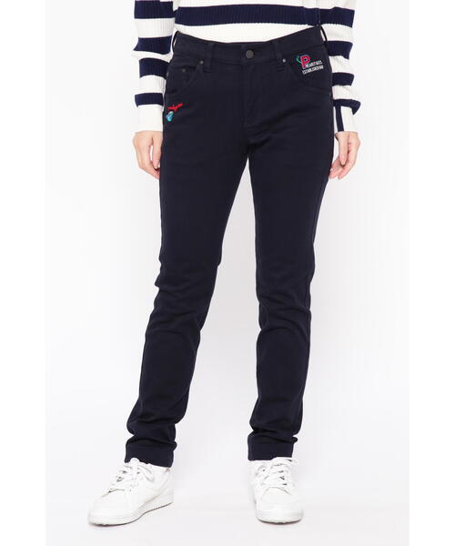 新品 パーリーゲイツ コットンストレッチツイル 表ピーチ裏起毛 パンツ(5)L PEARLY GATES】コットンストレッチツイル 表ピーチ裏起毛 5ポケットパンツ