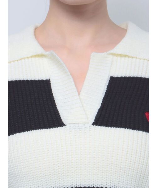 EMODA（エモダ）の「スキッパーワイドニット（ニット/セーター・レディース・その他/ライム/ブラック/ブルー・FREE）」の11枚目の写真