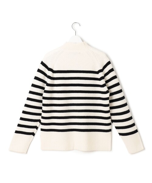 23区（ニジュウサンク）の「【洗える】ウールカシミヤ パネルボーダー ニット（ニット/セーター・レディース・ブラック系1/ベージュ系1/ホワイト系1・32）」の16枚目の写真