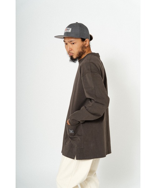 BIG MIKE（ビッグマイク）の「BIG MIKE ビックマイク/ 10oz ダブルポケット 長袖Tシャツ ロンT / 102418220（Tシャツ/カットソー・メンズ・グレイッシュブルー/ホワイト/オレンジ/スミクロ・MEDIUM/LARGE/X-LARGE）」の5枚目の写真