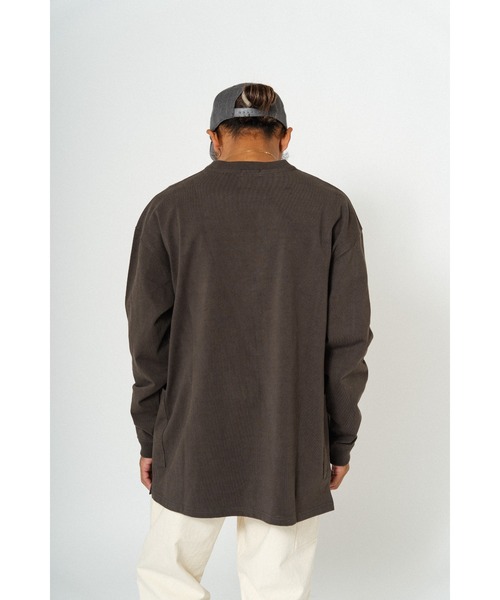 BIG MIKE（ビッグマイク）の「BIG MIKE ビックマイク/ 10oz ダブルポケット 長袖Tシャツ ロンT / 102418220（Tシャツ/カットソー・メンズ・グレイッシュブルー/ホワイト/オレンジ/スミクロ・MEDIUM/LARGE/X-LARGE）」の6枚目の写真