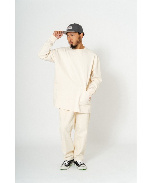 BIG MIKE（ビッグマイク）の「BIG MIKE ビックマイク/ 10oz ダブルポケット 長袖Tシャツ ロンT / 102418220（Tシャツ/カットソー・メンズ・グレイッシュブルー/ホワイト/オレンジ/スミクロ・MEDIUM/LARGE/X-LARGE）」の11枚目の写真