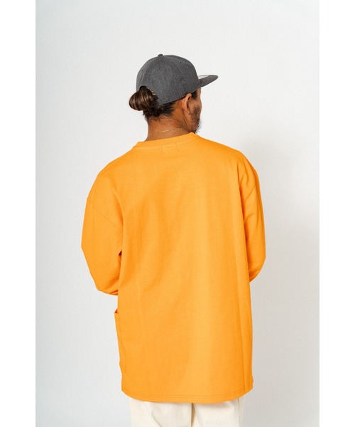 BIG MIKE（ビッグマイク）の「BIG MIKE ビックマイク/ 10oz ダブルポケット 長袖Tシャツ ロンT / 102418220（Tシャツ/カットソー・メンズ・グレイッシュブルー/ホワイト/オレンジ/スミクロ・MEDIUM/LARGE/X-LARGE）」の17枚目の写真