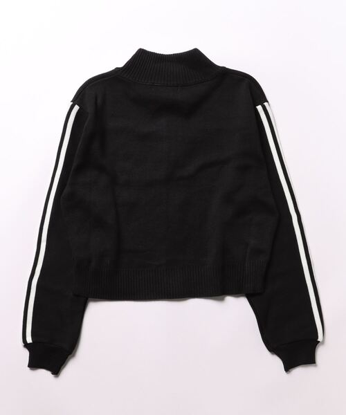 Miscere(ミスケーレ)の「☆ サイドライン ジッププルオーバー AS-0119T(ニット/セーター・レディース・ブラック/ホワイト・FREE)」の3枚目の写真