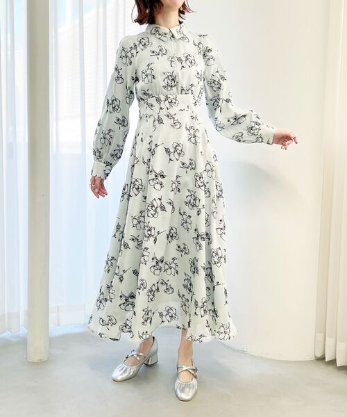 MAJESTIC LEGON（マジェスティックレゴン）の「フロッキーフラワーシャツワンピ（シャツワンピース・レディース・ホワイト系その他2/ブラック系その他/グリーン系その他・MEDIUM/SMALL/X-SMALL）」の22枚目の写真