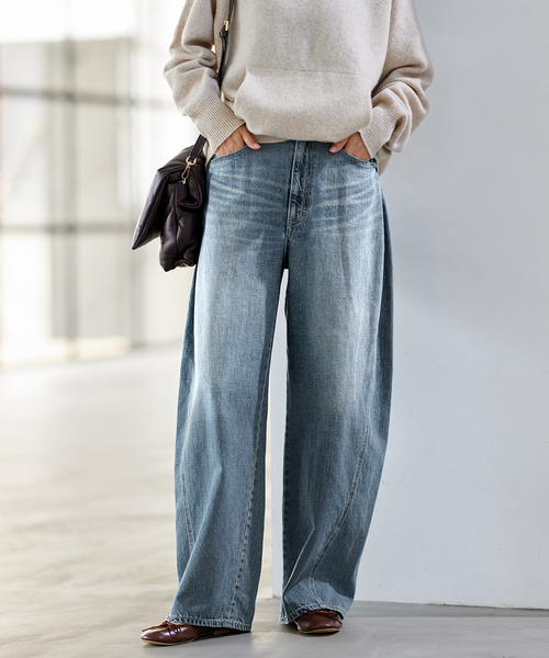 FRAMeWORK ワイドレッグデニムパンツ　カーブパンツ40 FRAMeWORK ワイドレッグデニムパンツ カーブパンツ40
