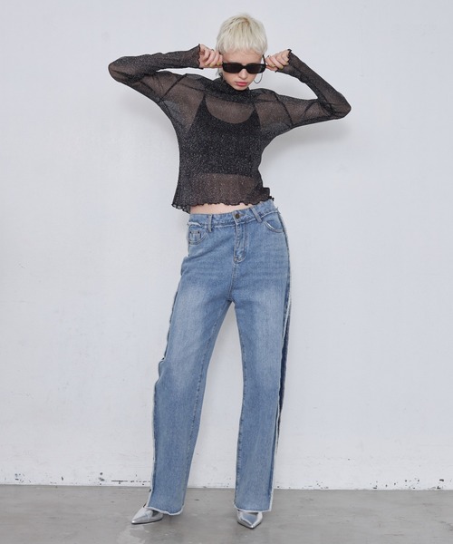 casane(カサネ)の「シアーメローラメトップス(その他トップス・レディース・グレー/ホワイト/ブラック/ブラウン・FREE)」の13枚目の写真