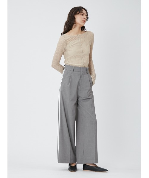 フレイ アイディー❤️ダブルラインフレアパンツ レディース ワイド スポーティ FRAY I.D（フレイアイディー）の「ダブルラインフレアパンツ（その他