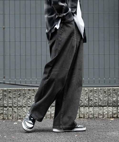 【セール】【i】12ozデニム オーバーダイ ワイドバギーパンツ(デニムパンツ)|JOHN'S CLOSET(ジョンズクローゼット) 【セール】【i】12ozデニム オーバーダイ ワイドバギーパンツ(デニムパンツ)|JOHN'S CLOSET(ジョンズクローゼット)