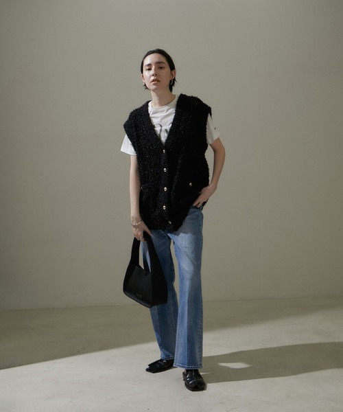 SALON adam et rope'(サロン アダム エ ロペ)の「ジャガードワンハンドルバッグ(ハンドバッグ・レディース・ピンク/ブラック/ベージュ・FREE)」の8枚目の写真