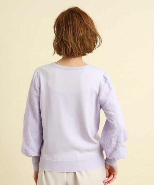 grove(グローブ)の「◆刺繍スリーブニットプルオーバー(ニット/セーター・レディース・オフホワイト/パープル/ネイビー・02/03/01)」の12枚目の写真