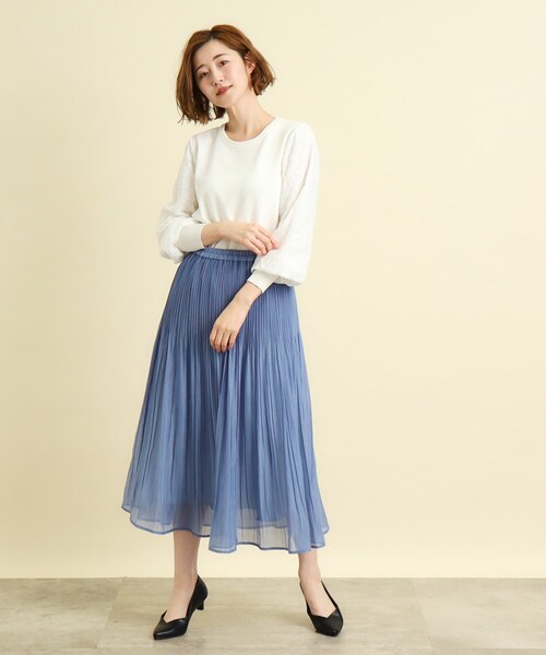 grove(グローブ)の「◆刺繍スリーブニットプルオーバー(ニット/セーター・レディース・オフホワイト/パープル/ネイビー・02/03/01)」の18枚目の写真
