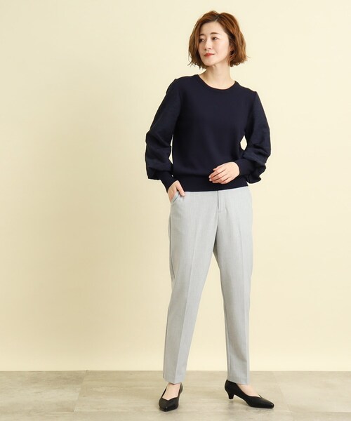 grove(グローブ)の「◆刺繍スリーブニットプルオーバー(ニット/セーター・レディース・オフホワイト/パープル/ネイビー・02/03/01)」の5枚目の写真
