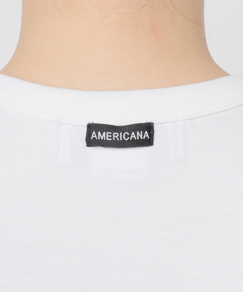 Deuxieme Classe　アメリカーナ　AMRCN Tシャツ　ホワイト DEUXIEME CLASSE - 【AMERICANA/アメリカーナ】AMRCN Tシャツ